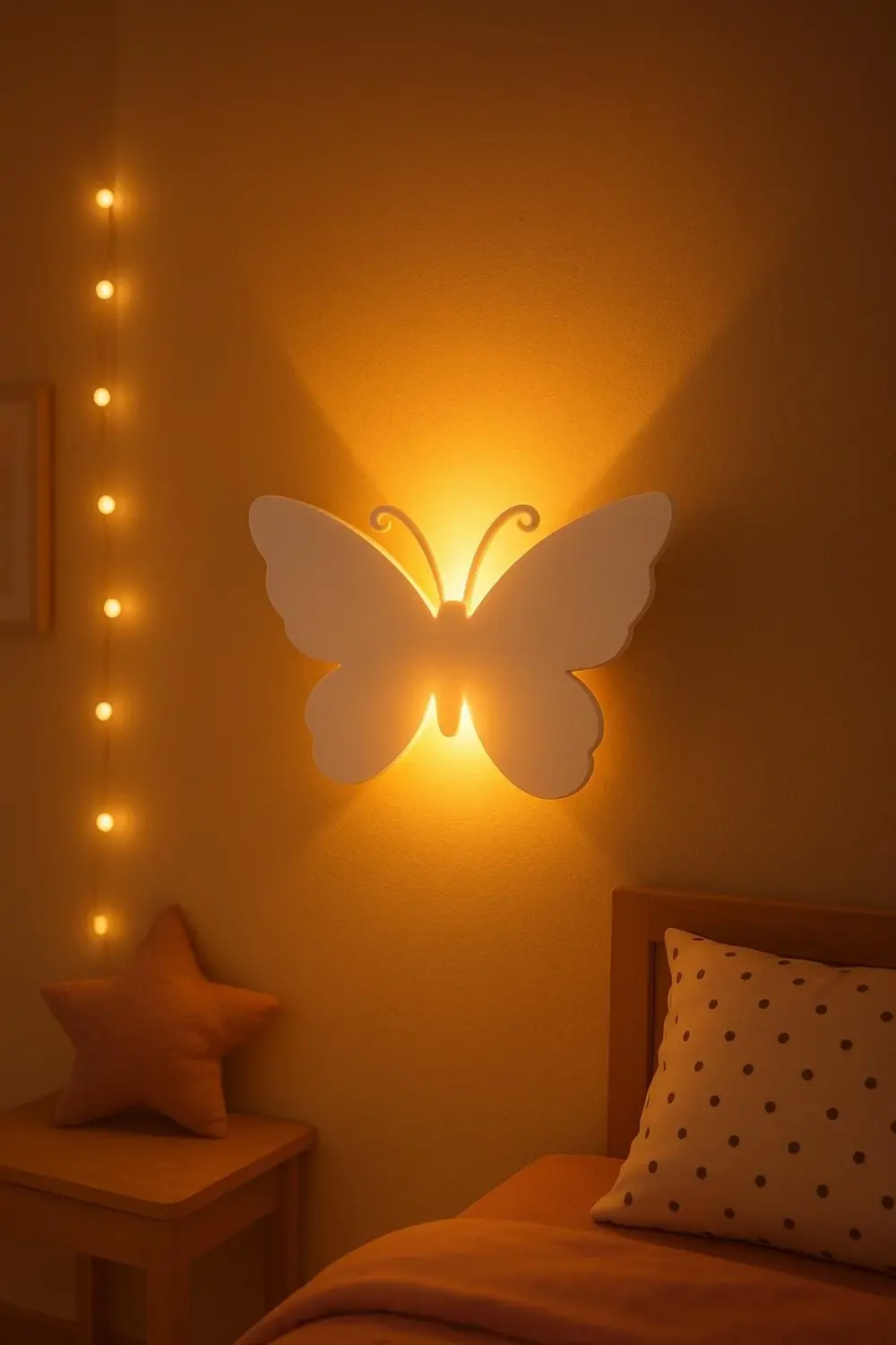 3D Design KELEBEK Pilli Dekoratif Duvar Aydınlatması Aplik Gece L