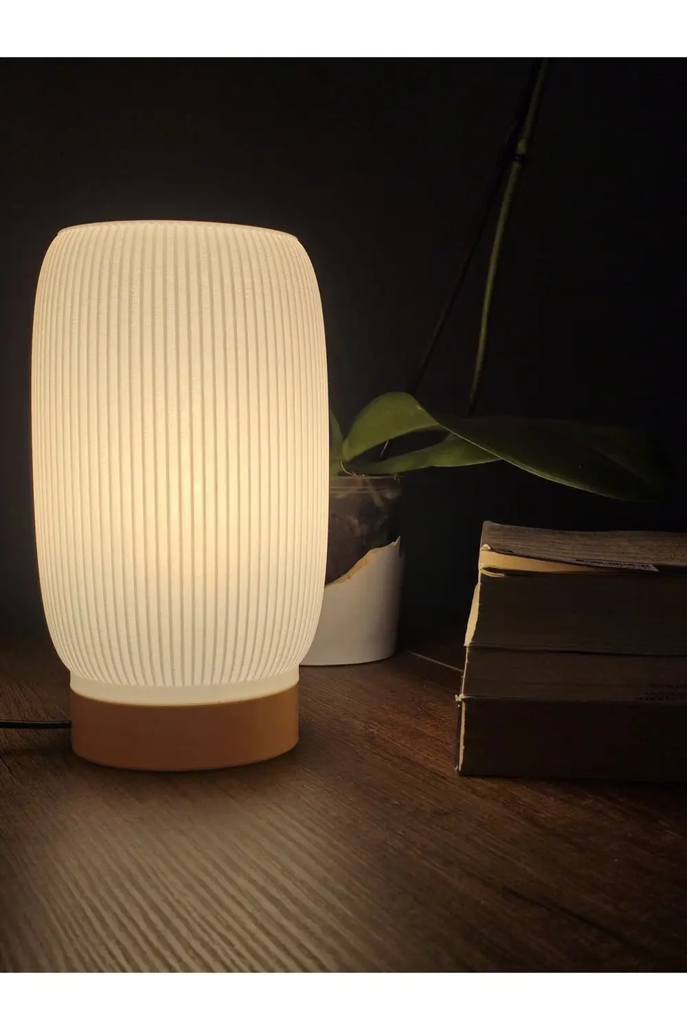 3D DESIGN Modern Tasarımlı Şık Abajur Dekoratif Masa Lambası Salo