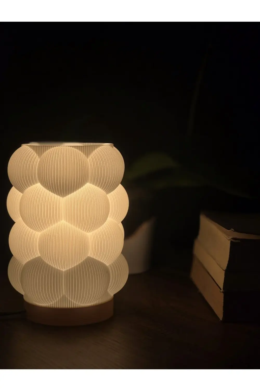 3D DESIGN Modern Tasarımlı Şık Abajur Dekoratif Masa Lambası Salo