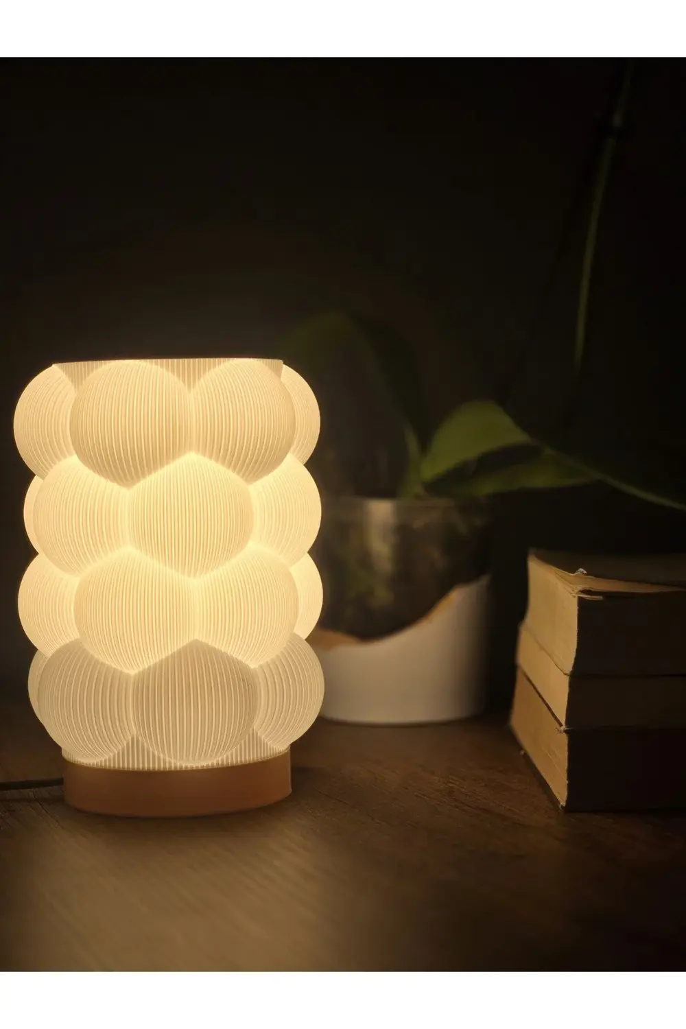 3D DESIGN Modern Tasarımlı Şık Abajur Dekoratif Masa Lambası Salo