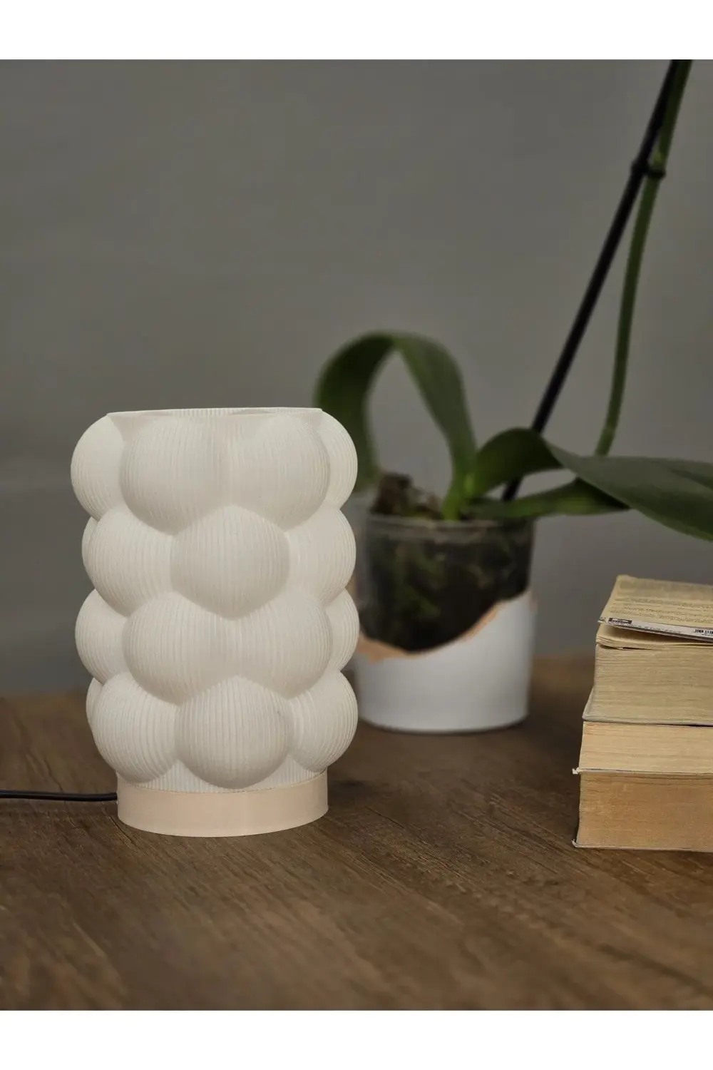 3D DESIGN Modern Tasarımlı Şık Abajur Dekoratif Masa Lambası Salo