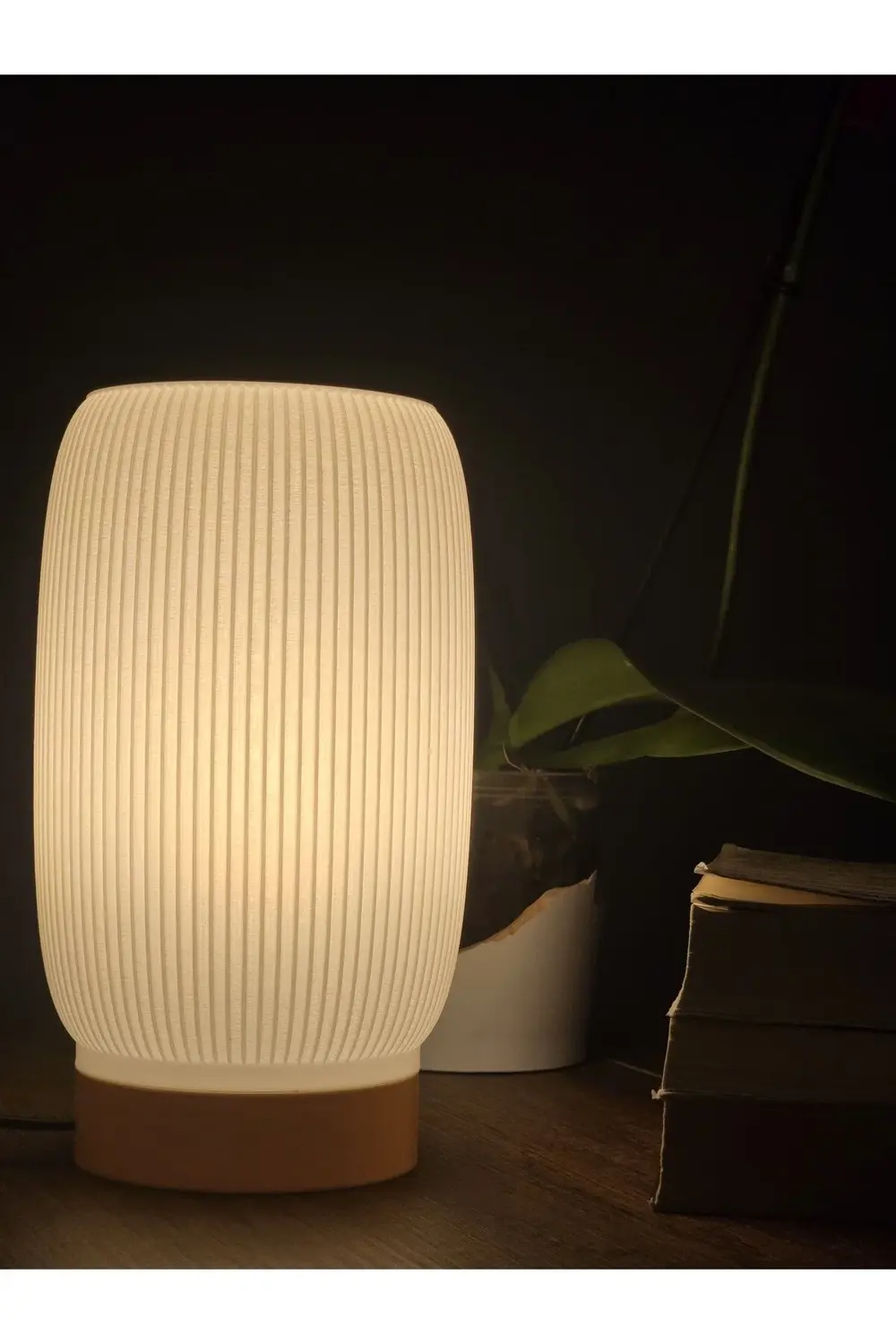 3D DESIGN Modern Tasarımlı Şık Abajur Dekoratif Masa Lambası Salo