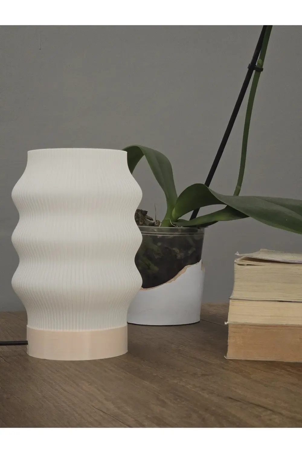 3D DESIGN Modern Tasarımlı Şık Abajur Masa Lambası Yatak Odası, S