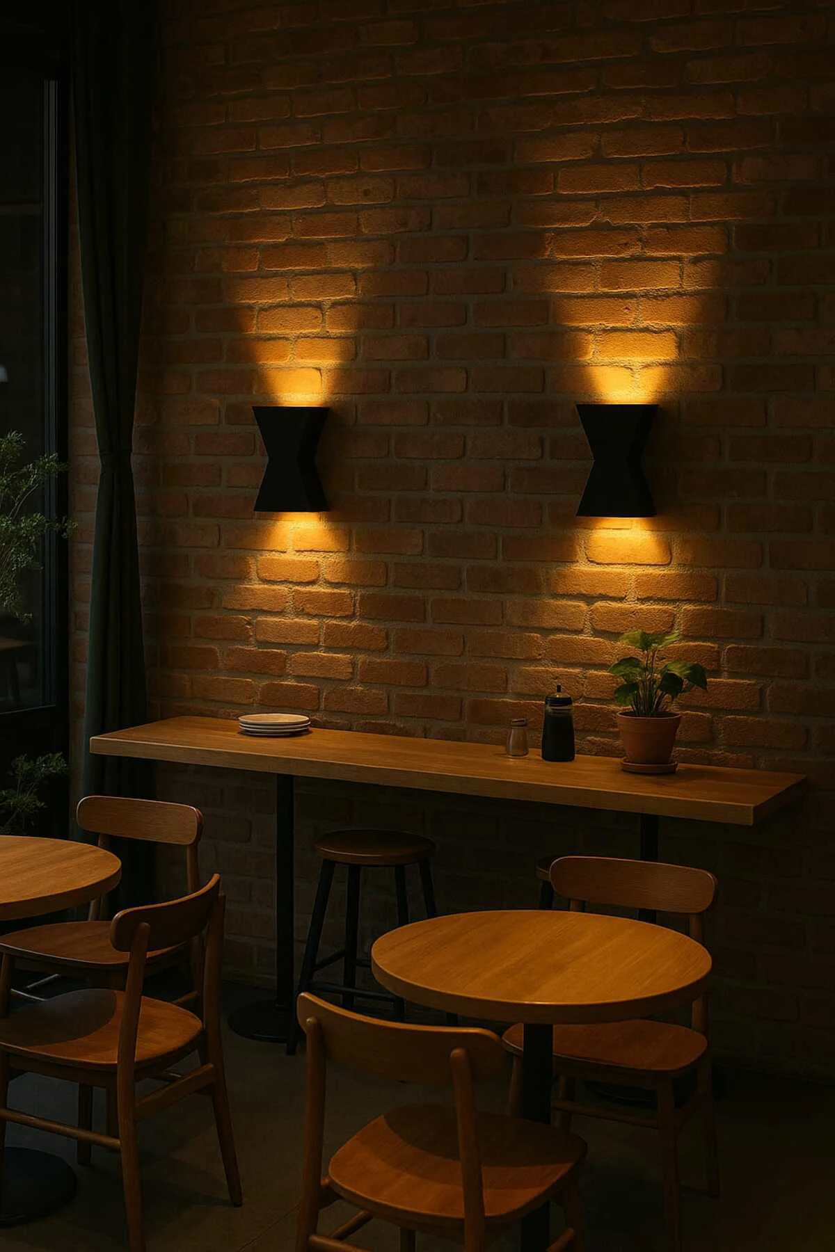 3D Design Zaman Pilli Dekoratif Duvar Aydınlatması Aplik Gece Lambası (SİYAH- GÜNIŞIĞI)