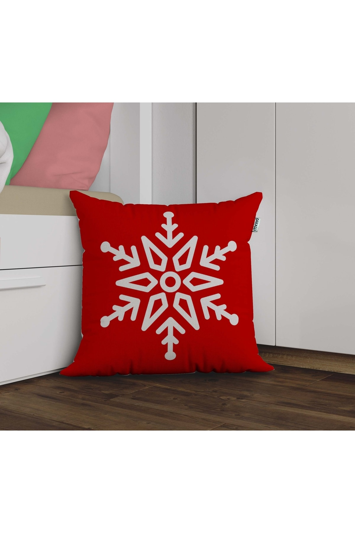 Sakallı 3D Digital Baskılı Dekoratif Kırlent Kılıfı