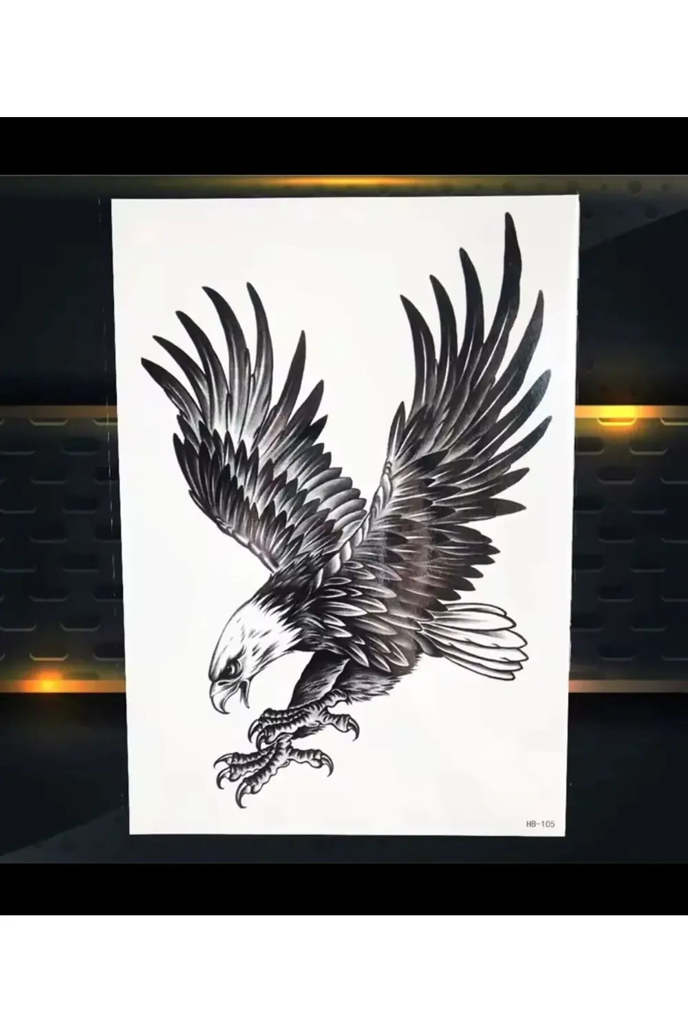 3d gerçek görünümlü suya dayanıklı kartal kol bacak geçici dövme