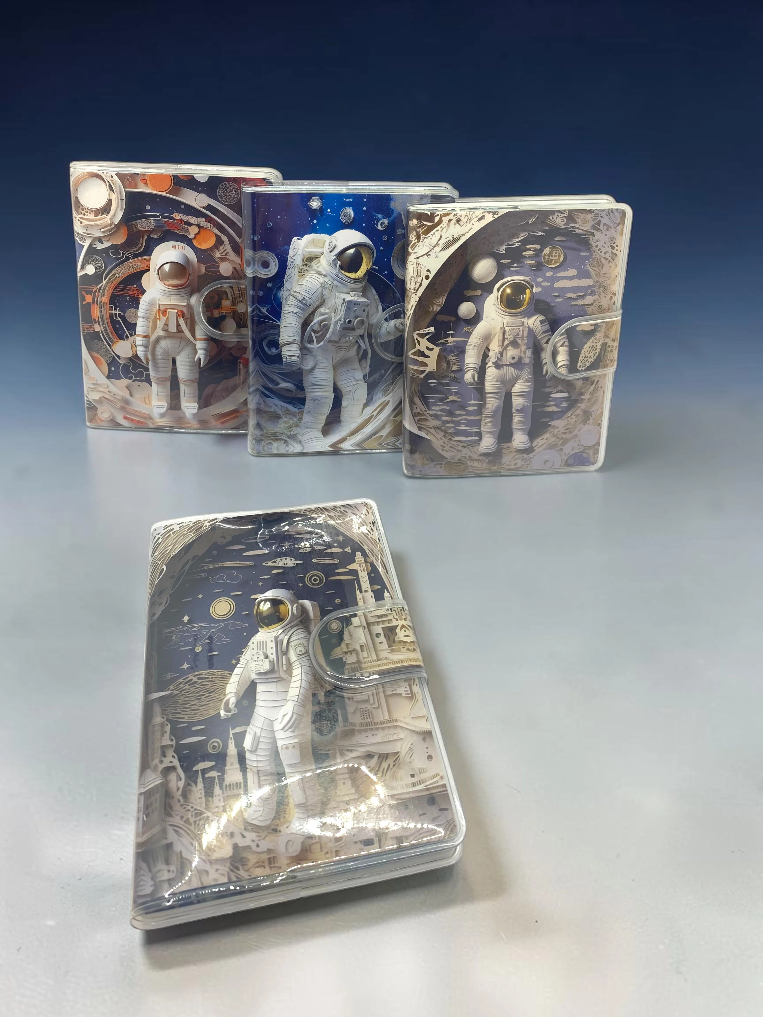 3D Görünümlü Astronot A7 Not Defteri , Çıt Çıtlı Cep Defteri - Sa