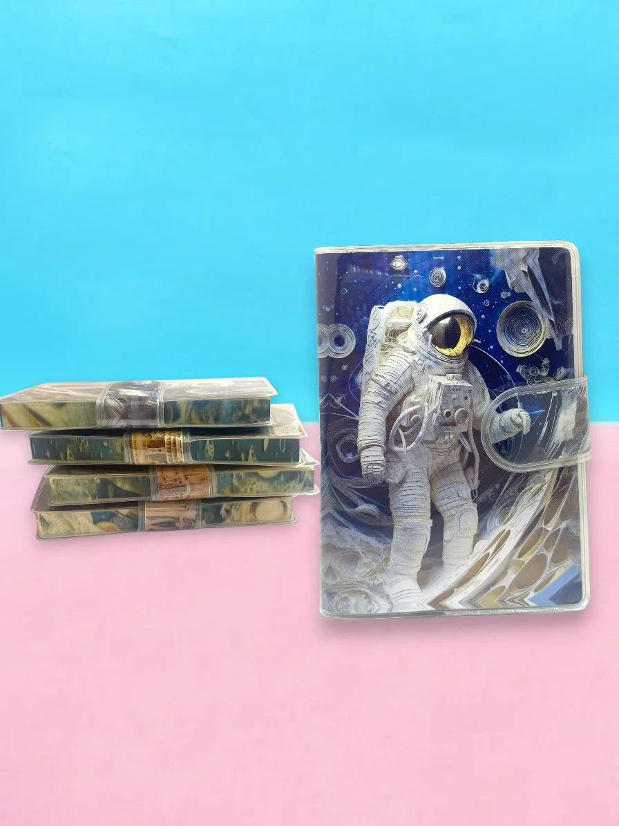 3D Görünümlü Astronot A7 Not Defteri , Çıt Çıtlı Cep Defteri - Ma