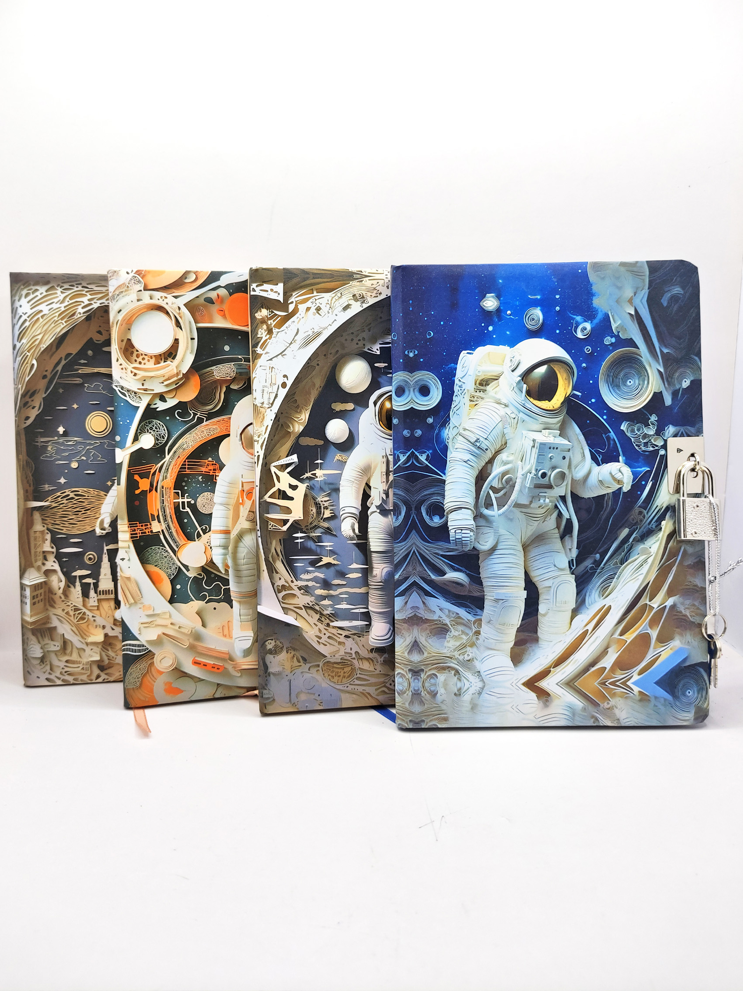 3D Görünümlü Hatıra Defteri (Günlük) Kilitli Defter 80 yaprak - T