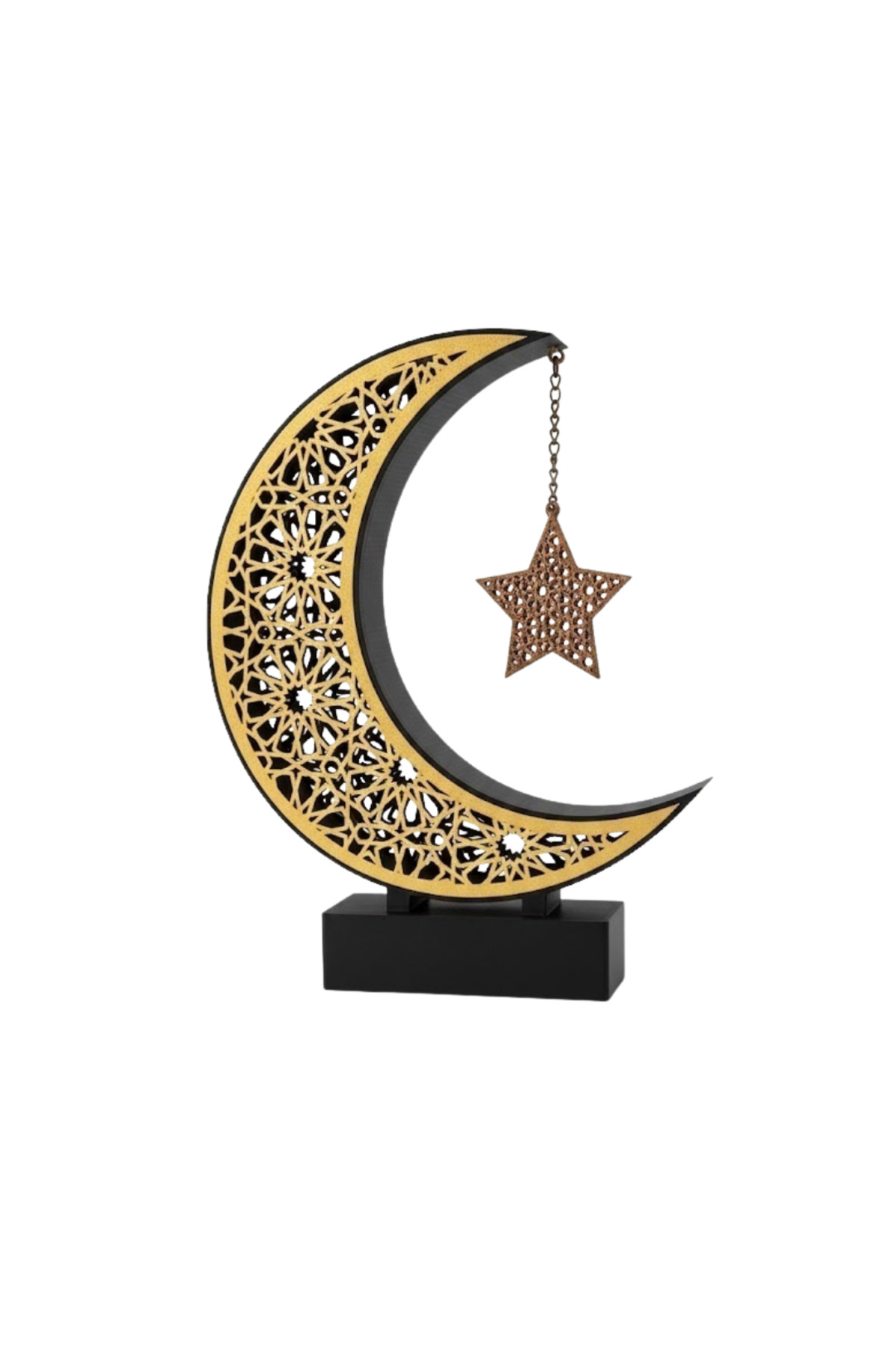 3D Hilal Yıldız Masa Üstü Dekor 23x23 cm Ramazan Konsept Tasarım 3D Hilal Yıldız Masa Üstü Dekor 23x23 cm Ramazan Konsept Tasarım