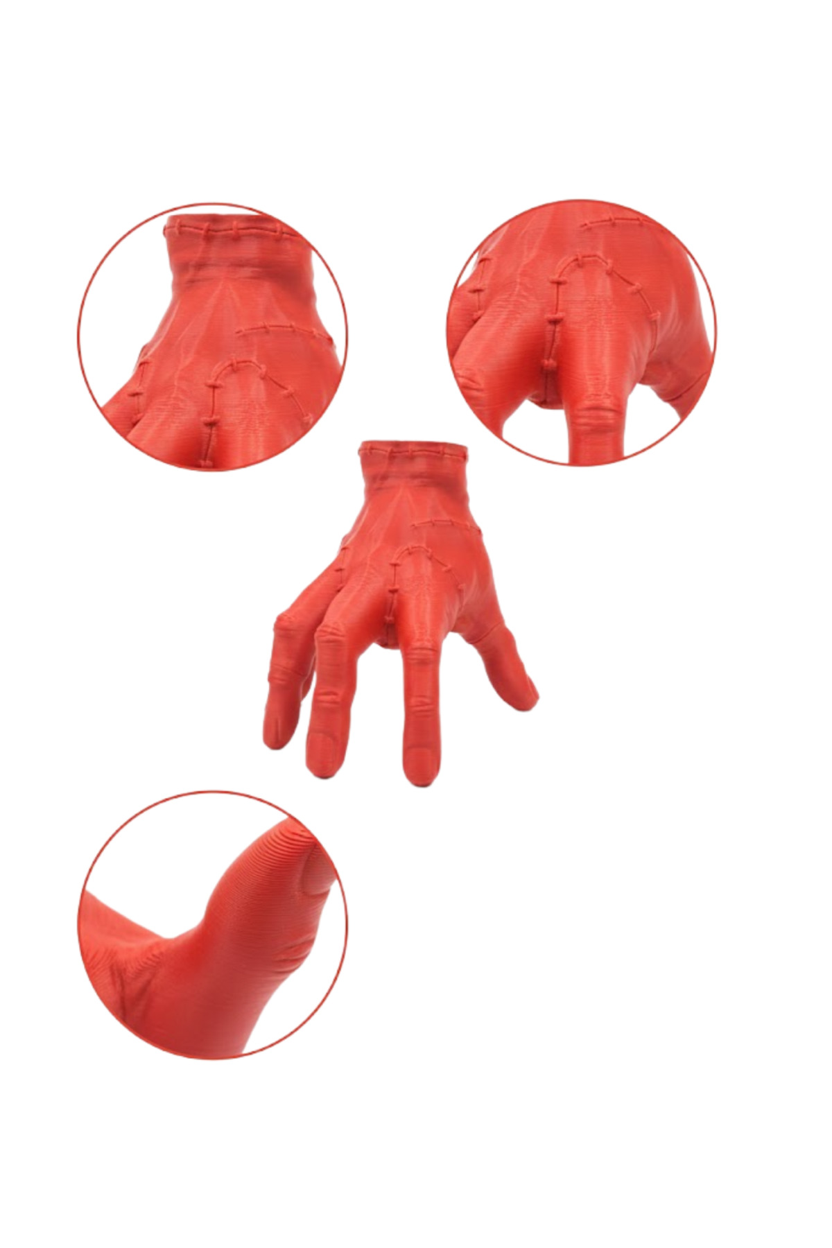 3D Kırmızı El Dekor 17x16 cm Gotik ve Modern Tasarım Obje - Lisin