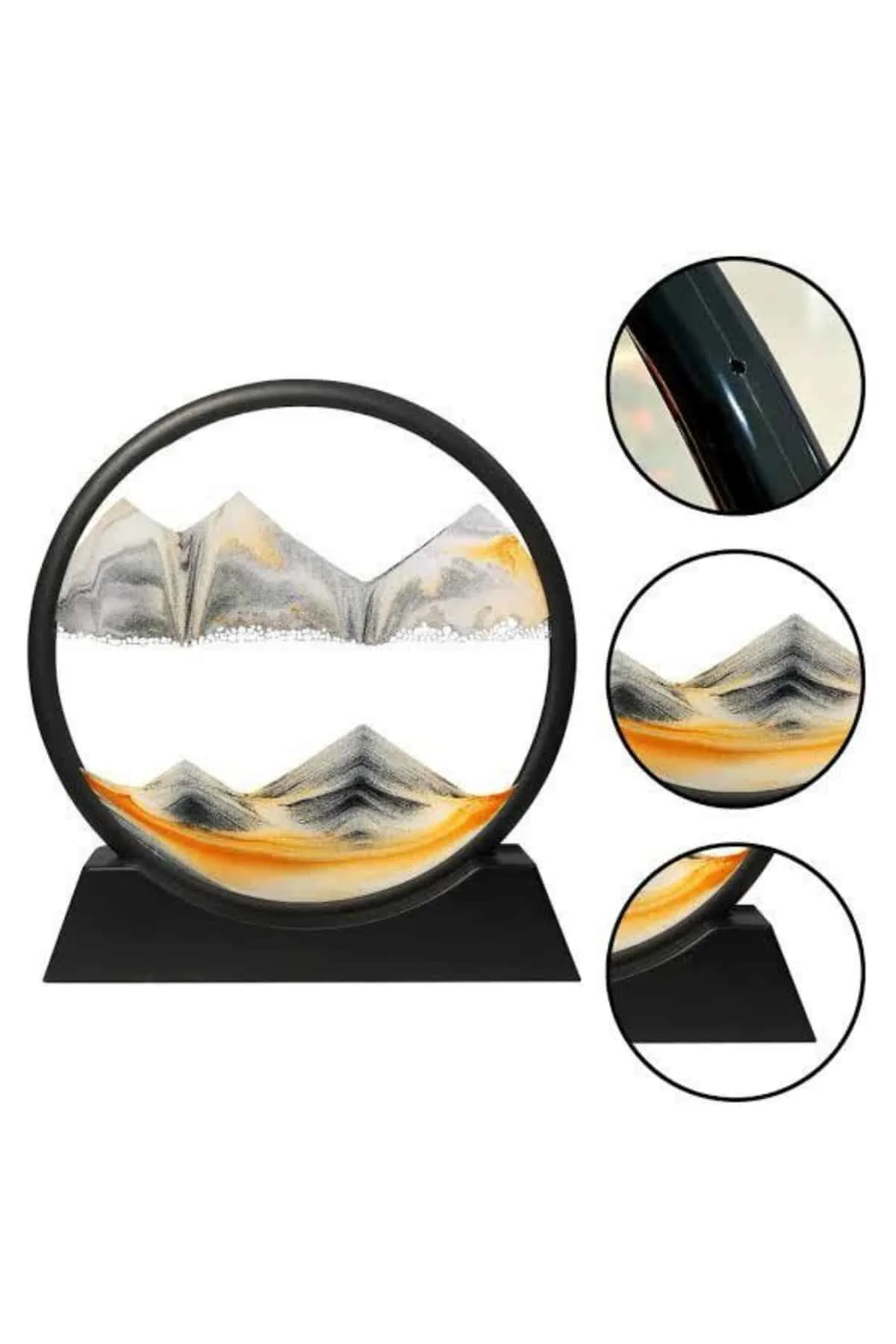 3D LED Işıklı Kum Saati Gece Lambası Hareketli Sulu Kum Saati Orta Boy 3D LED Işıklı Kum Saati Gece Lambası Hareketli Sulu Kum Saati Orta Boy