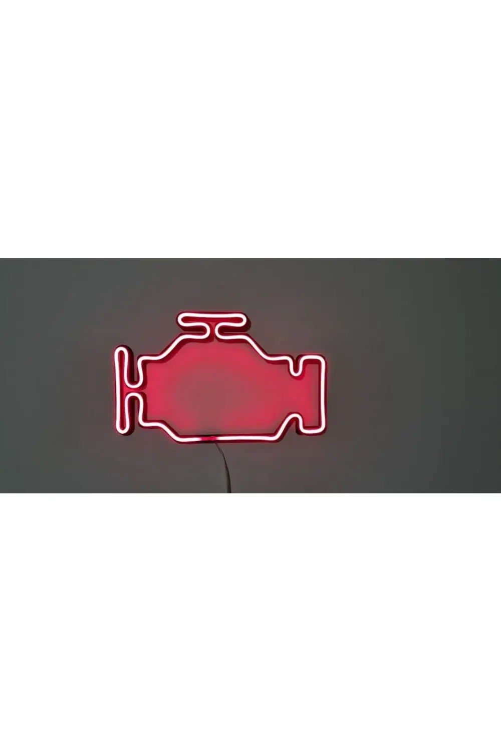 3D LED Neon Motor Arıza Işığı Şeklinde Duvar Dekoru – Otomotiv Te