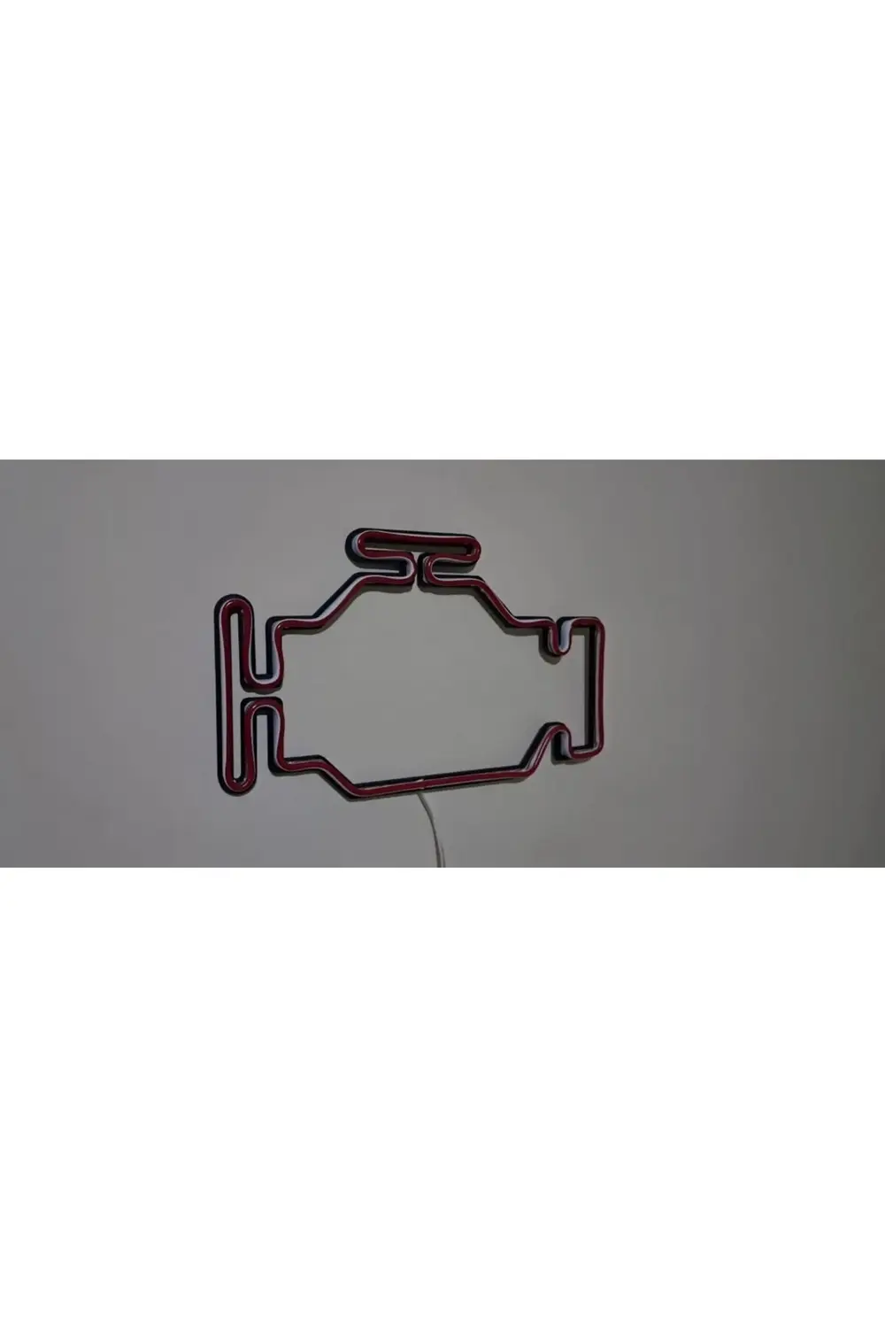 3D LED Neon Motor Arıza Işığı Şeklinde Duvar Dekoru – Otomotiv Te