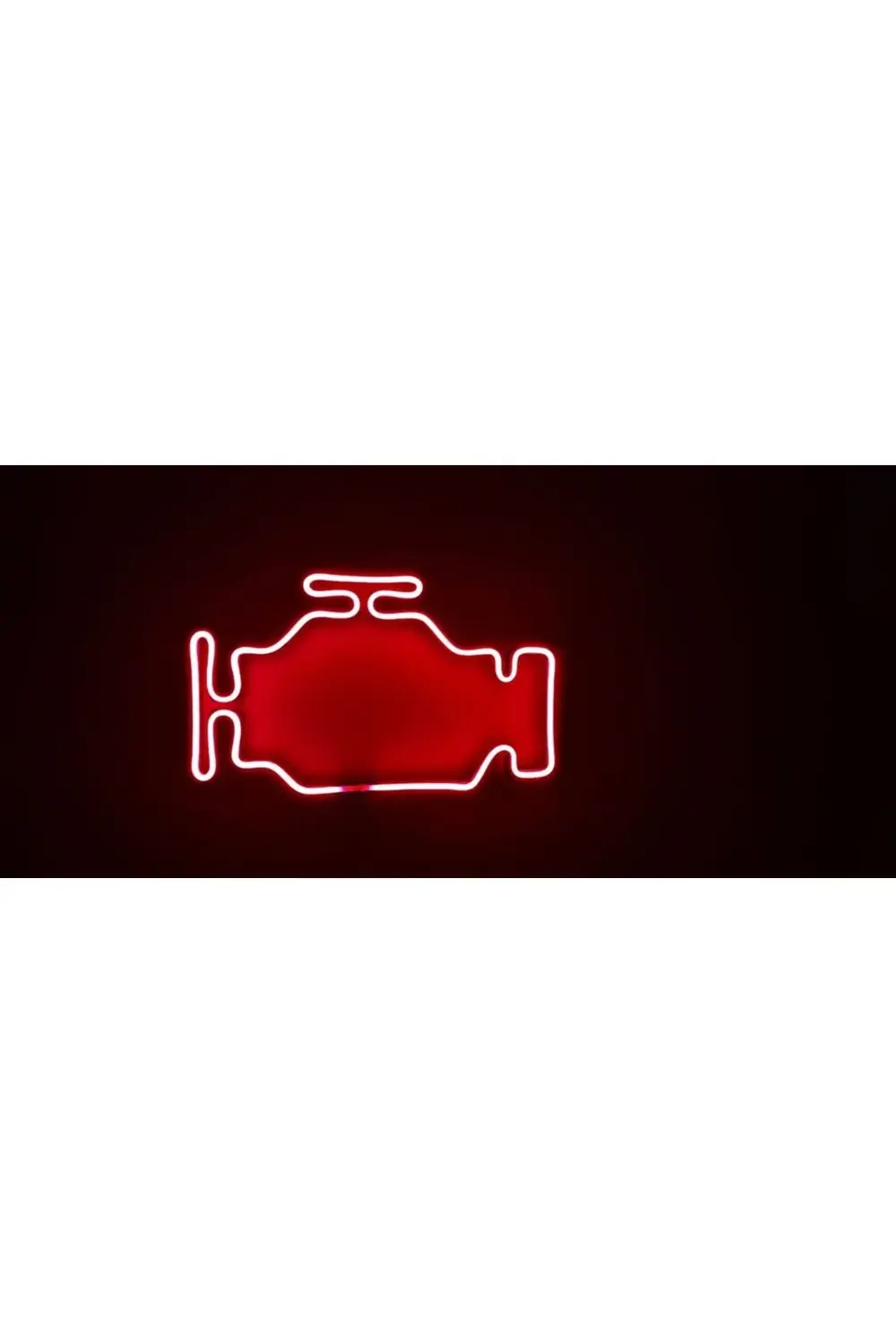 3D LED Neon Motor Arıza Işığı Şeklinde Duvar Dekoru – Otomotiv Te