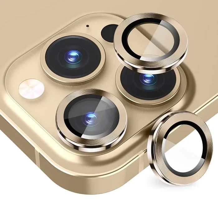 3D Metal Çerçeveli iPhone 14 Pro / 14 Pro Max Kamera Lens Koruyucu – Çizilme & Kırılmaya Karşı HD Temperli Cam