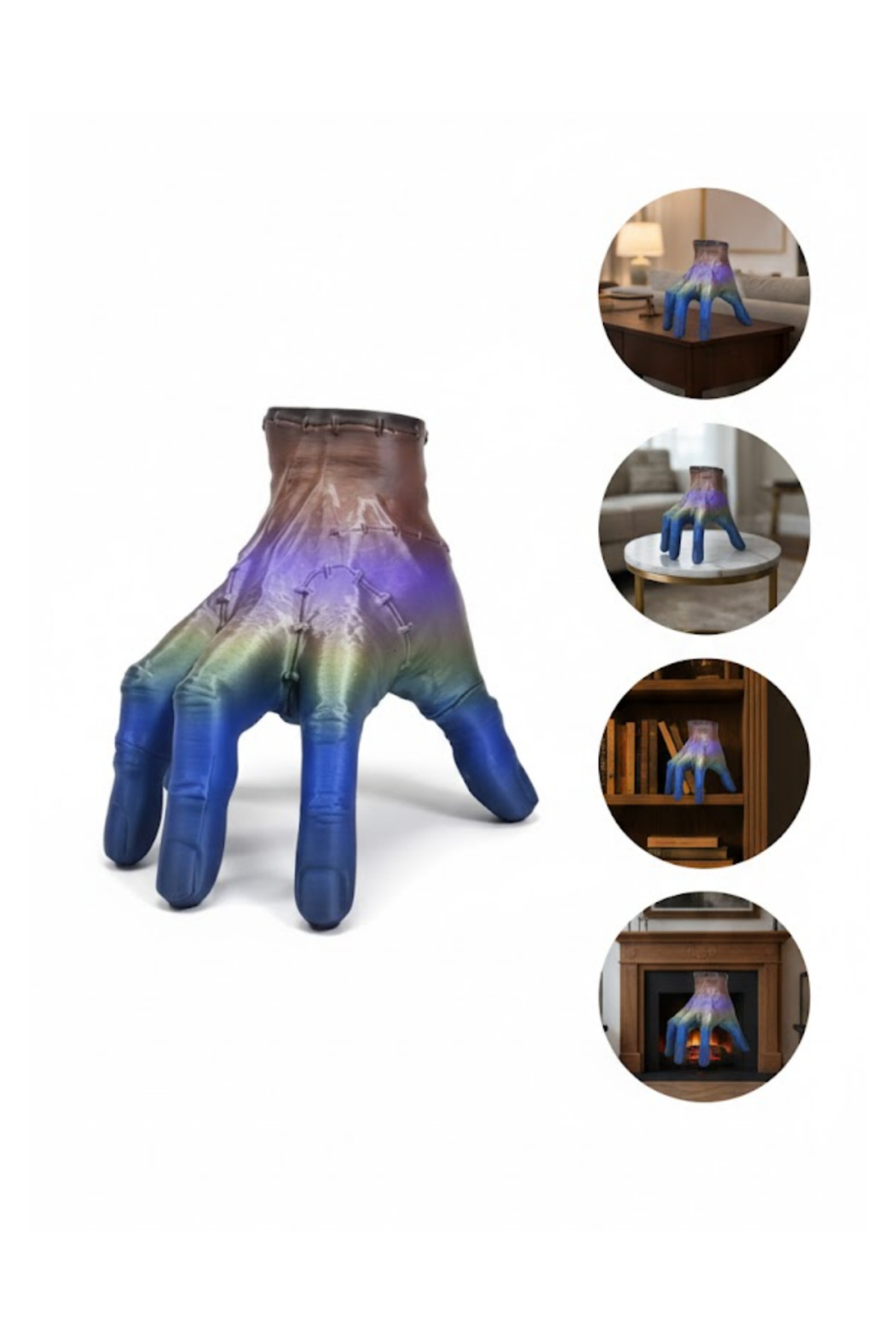 3D Multicolor El Biblo 27x22 cm Sanatsal ve Dikkat Çekici Dekor - 3D Multicolor El Biblo 27x22 cm Sanatsal ve Dikkat Çekici Dekor -