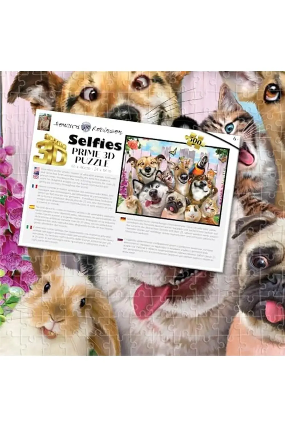 3D - Pet Selfie - 500 Parça Yetişkin Puzzle 1178367