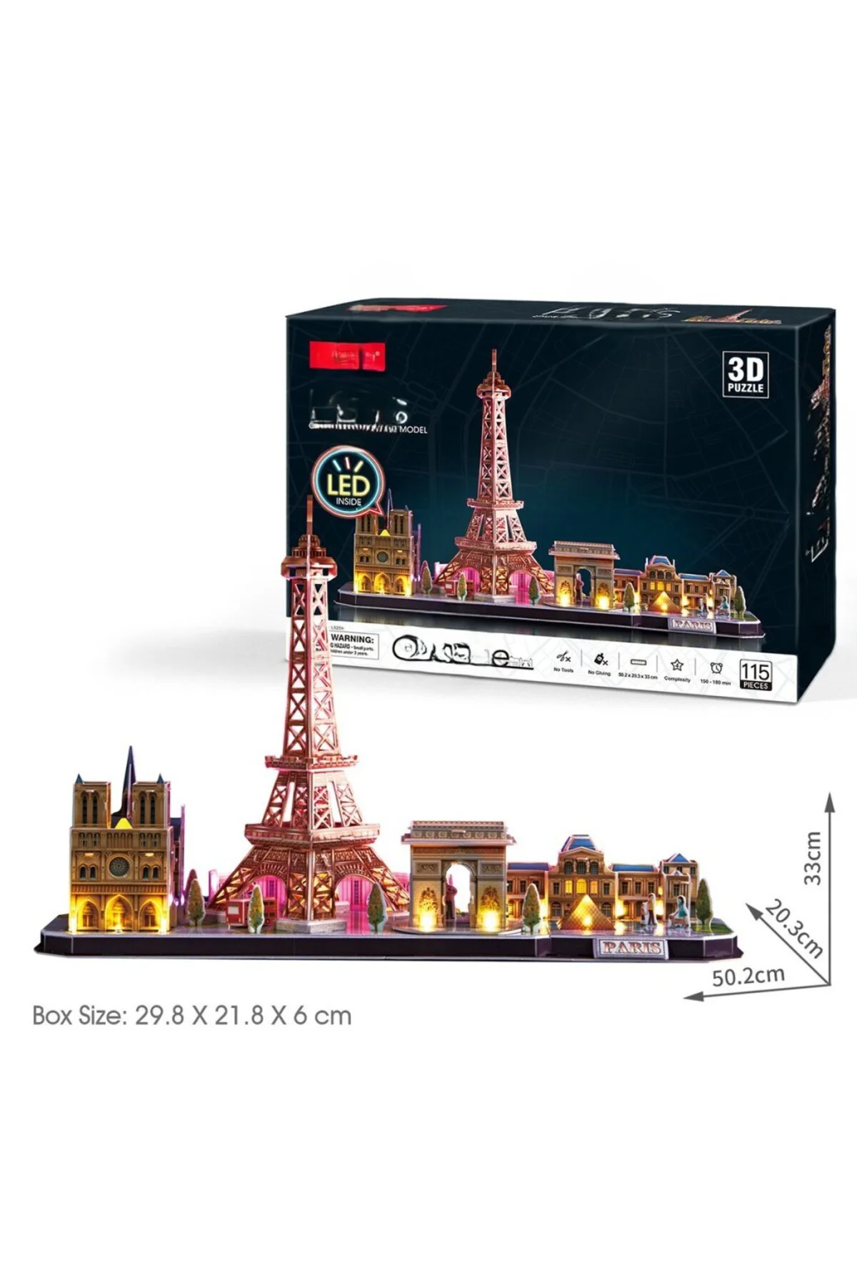 3D Puzzle 115 Parça LED Işıklı