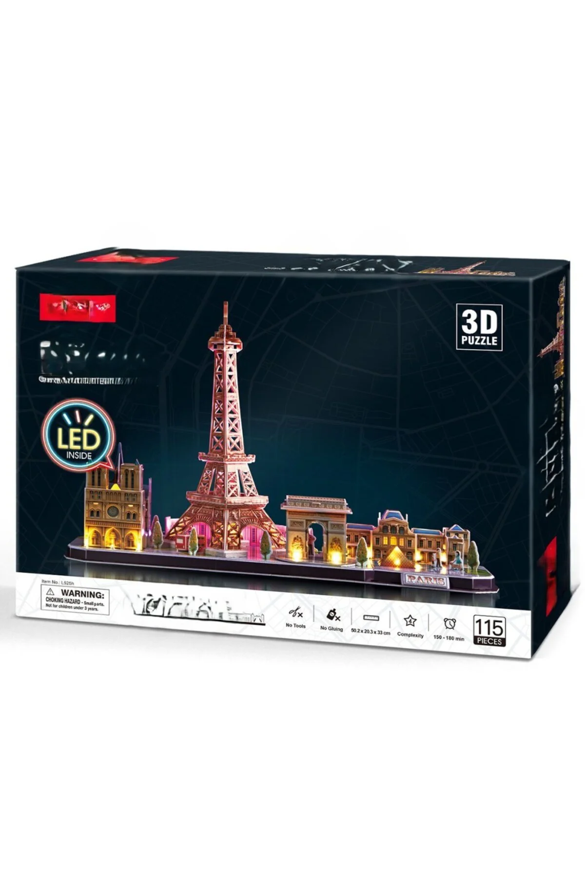 3D Puzzle 115 Parça LED Işıklı