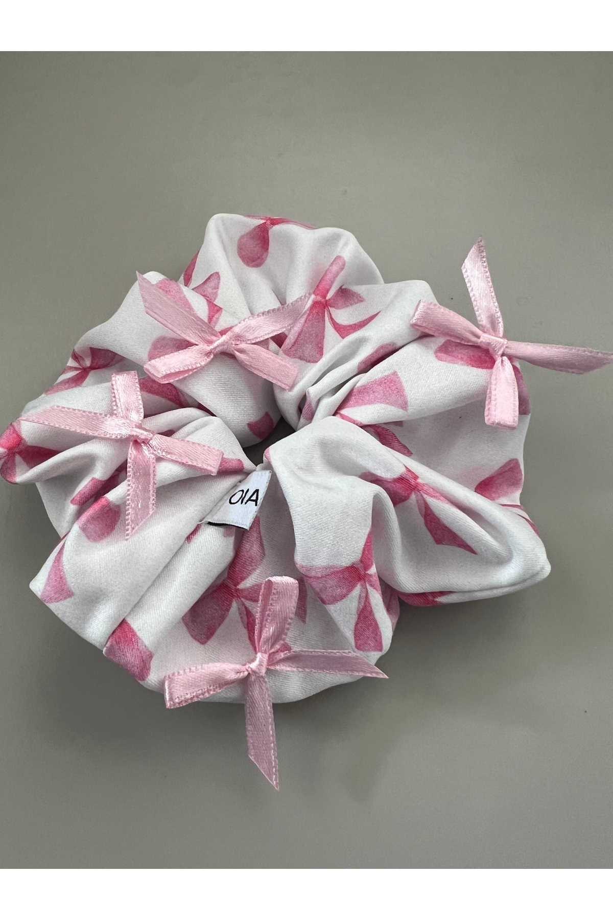 3D Ribbon Bow Fiyonk Kurdele Scrunchie Lastik Toka