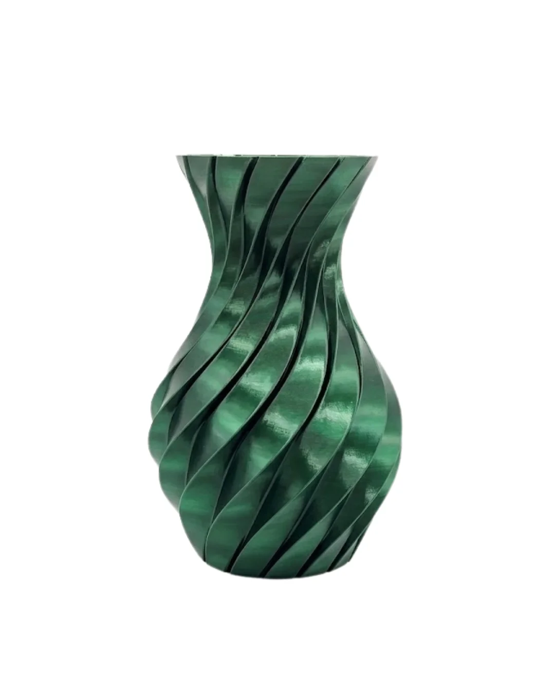 3D Spiral Yeşil Vazo Modern Tasarım Dekoratif Ev ve Ofis Aksesuar
