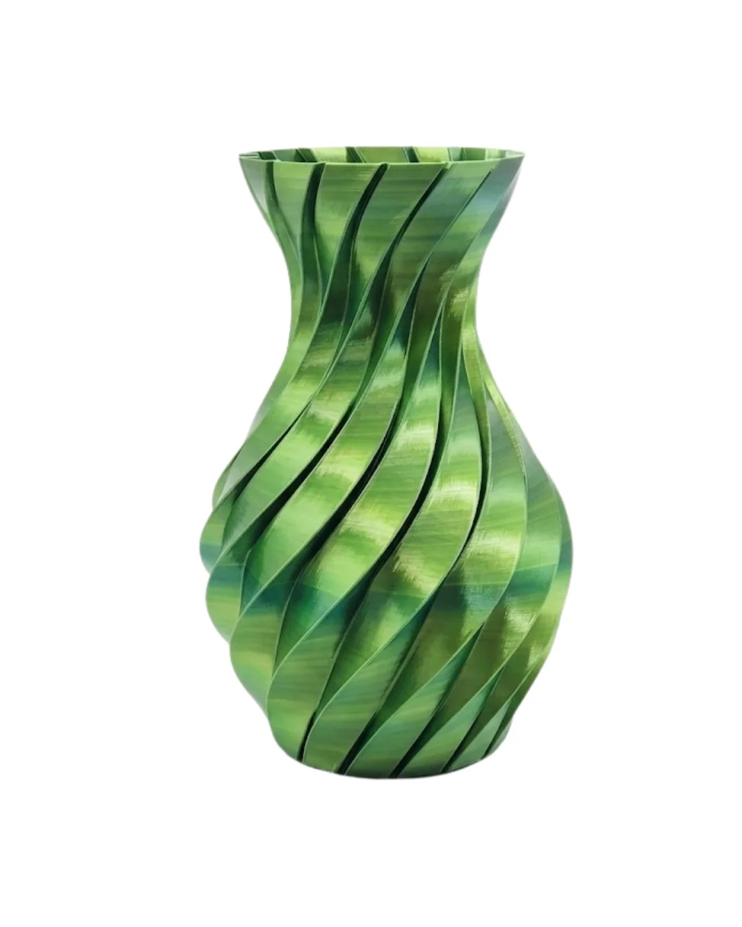 3D Spiral Yeşil Vazo Modern Tasarım Dekoratif Ev Aksesuarı
