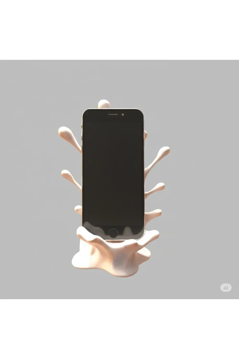 3D SPLASH ŞEKLİNDE MERMER DESENLİ MASAÜSTÜ TELEFON TUTUCU