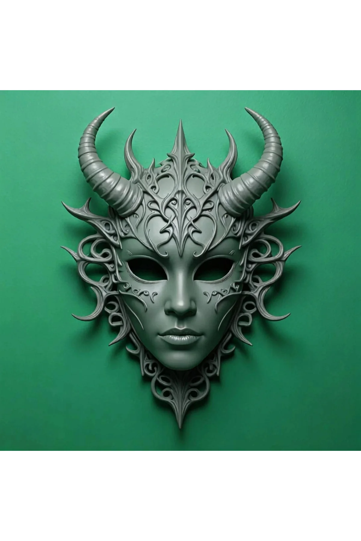 3D Tasarım Kişiye Özel Tasarım Mask Ham Beyaz Renkte Gönderilir B