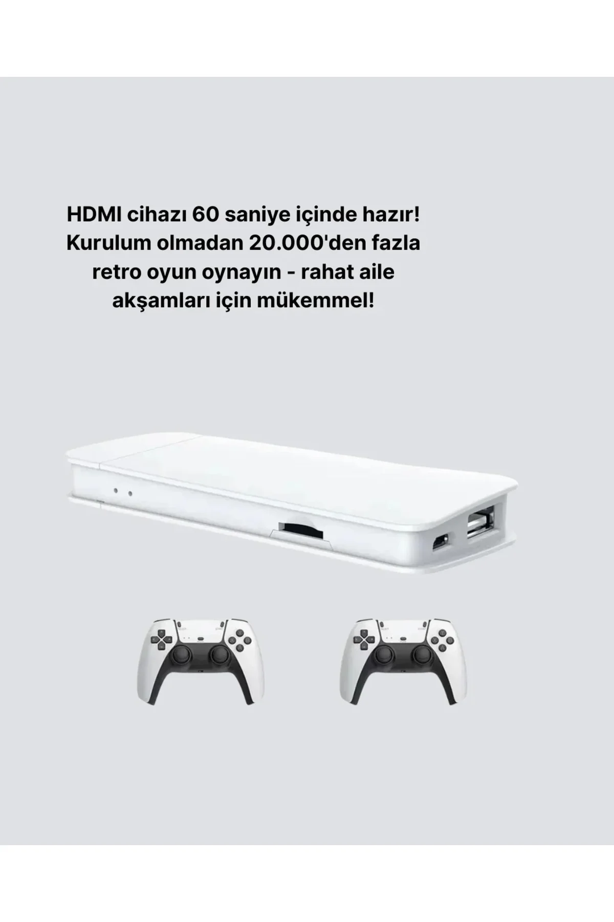 3D ve 4K Görüntü Kaliteli Çok Oyunculu Retro Oyun Konsolu