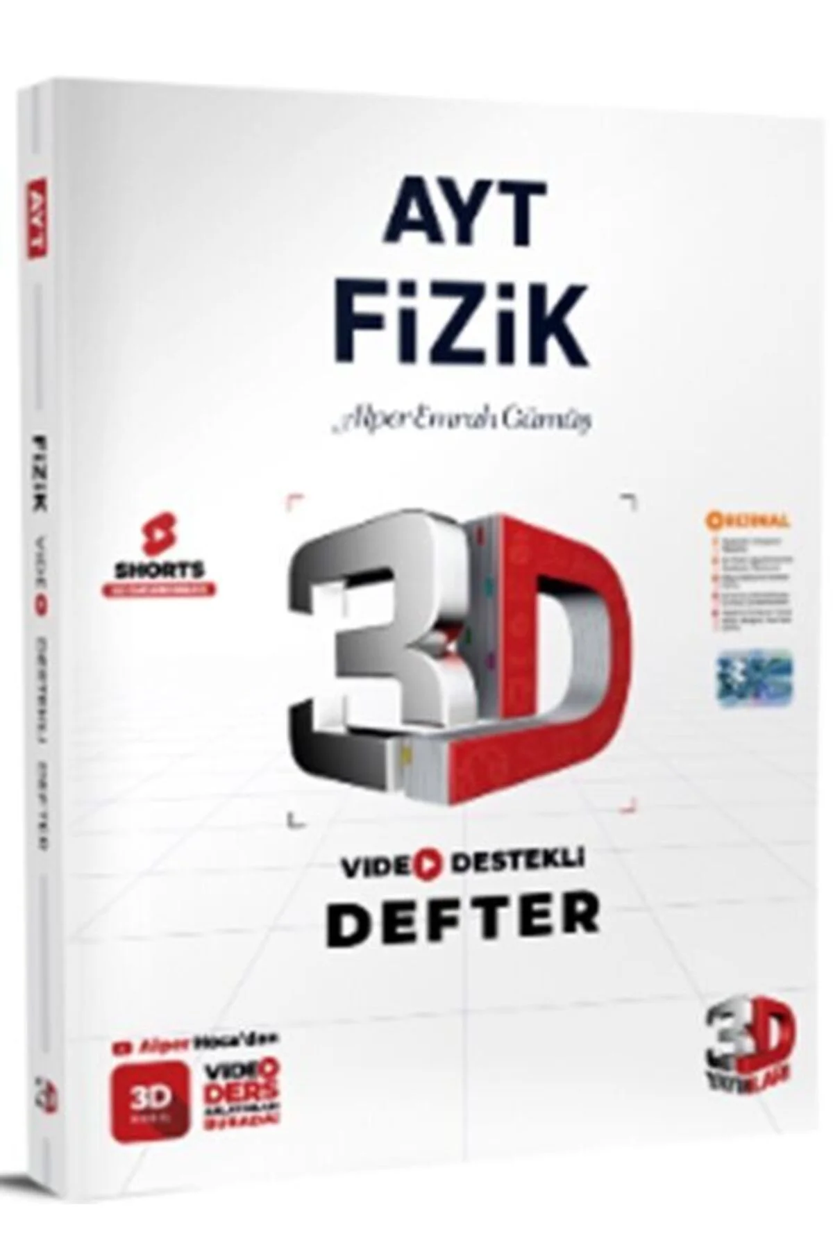 3D Yayınları AYT Fizik Video Destekli Defter