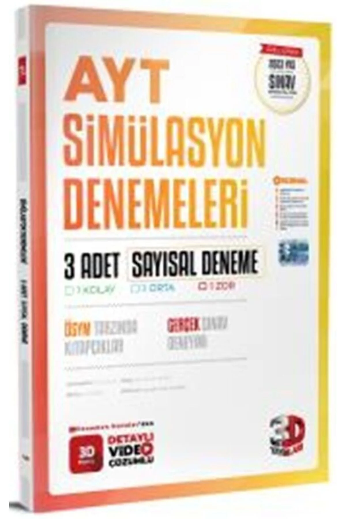 3D Yayınları AYT Sayısal 3 lü Simülasyon Genel Deneme 3D Yayınları AYT Sayısal 3 lü Simülasyon Genel Deneme