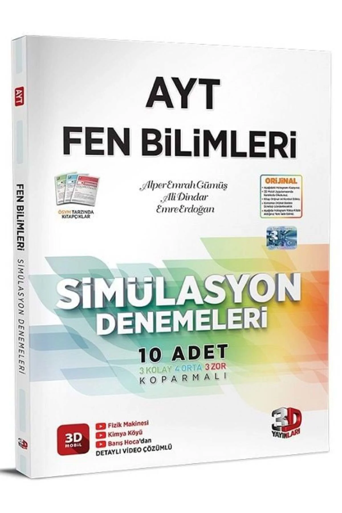 3D Yayınları YKS AYT Fen Bilimleri Simülasyon 10 Deneme Video Çözümlü 3D Yayınları 3D Yayınları YKS AYT Fen Bilimleri Simülasyon 10 Deneme Video Çözümlü 3D Yayınları
