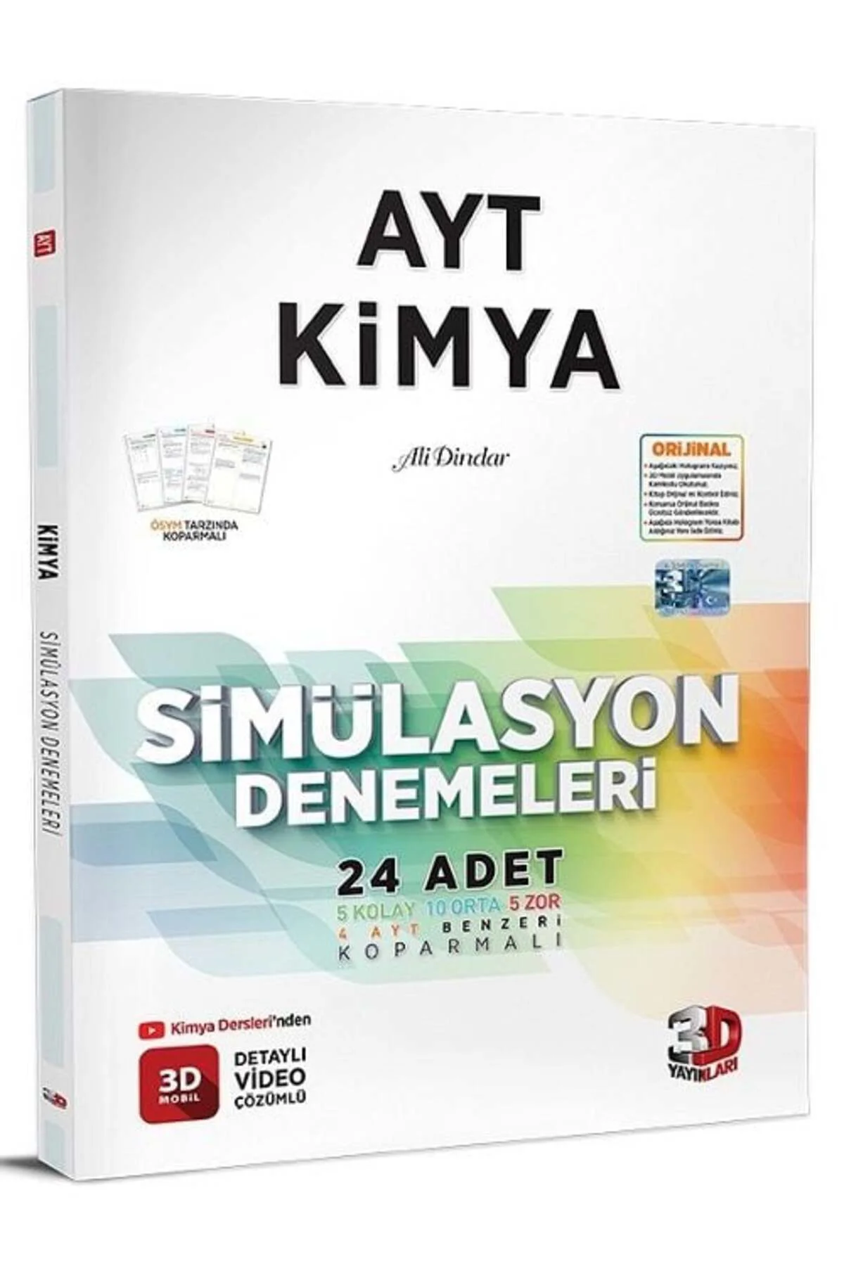 3D Yayınları YKS AYT Kimya Simülasyon 24 Deneme Video Çözümlü 3D Yayınları
