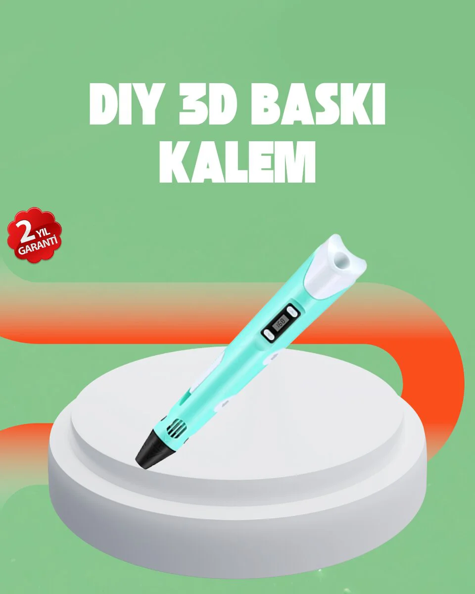 3D Yazıcı Kalem ABS ve PLA Uyumlu - 3D Modelleme, Prototip ve Hobi Çözümü