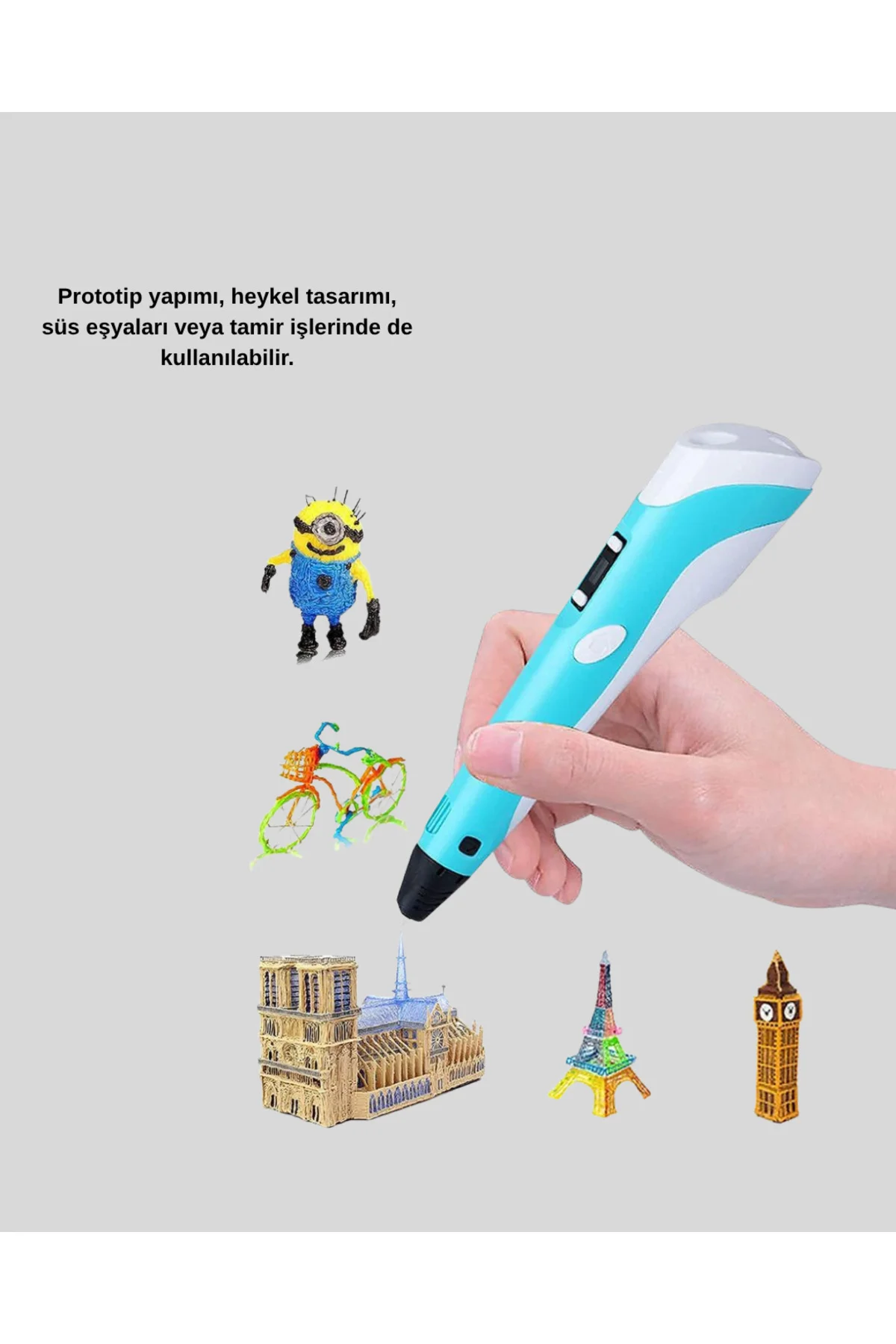 3D Yazıcı Kalem FDM Teknolojili ve ABS PLA Filament Uyumlu