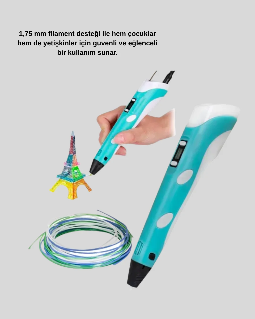 3D Yazıcı Kalem FDM Teknolojili ve ABS PLA Filament Uyumlu