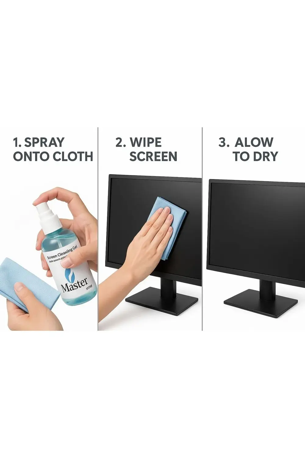 3in1 Bilgisayar Lcd Ekran Telefon Temizleme Solüsyon Set 200 Ml