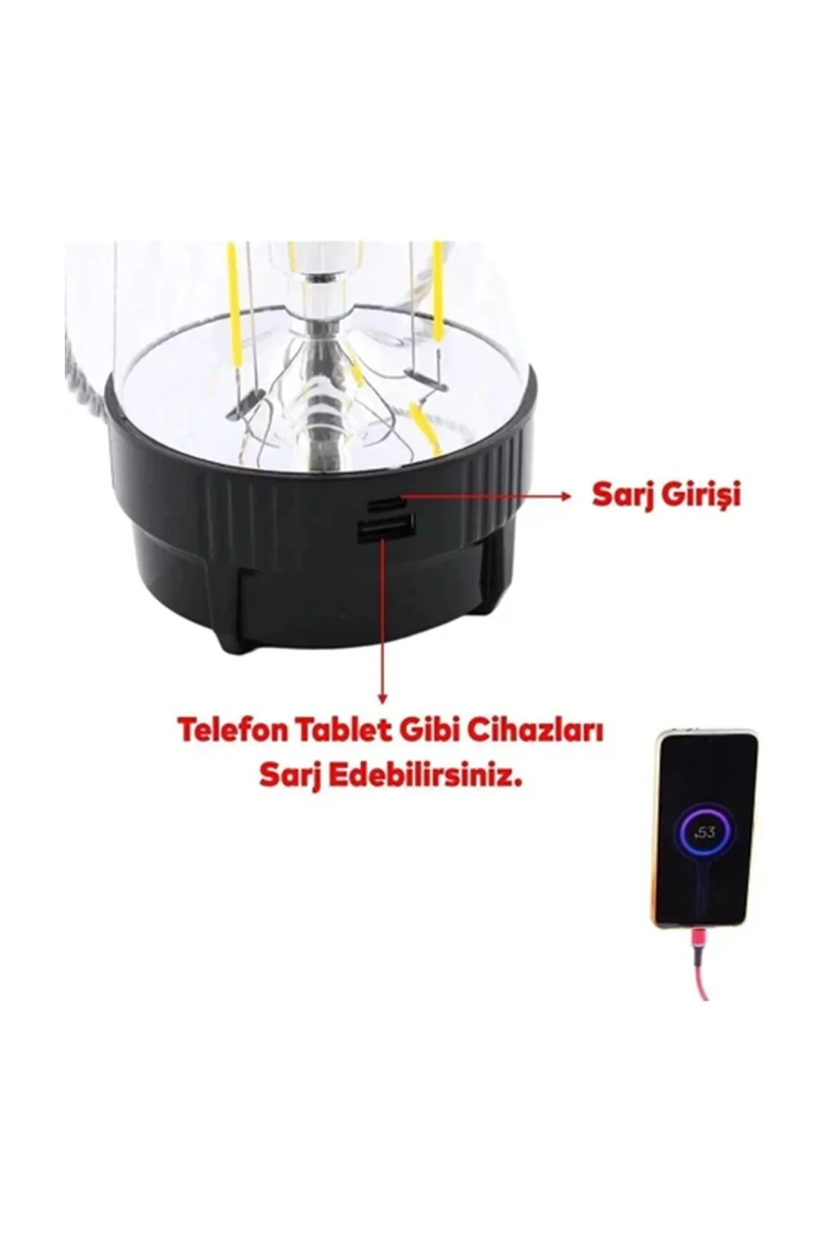 3IN1 Dönebilen Disko Renkli - Fanus Fener Pilli - Powerbank 20W HW-978B
