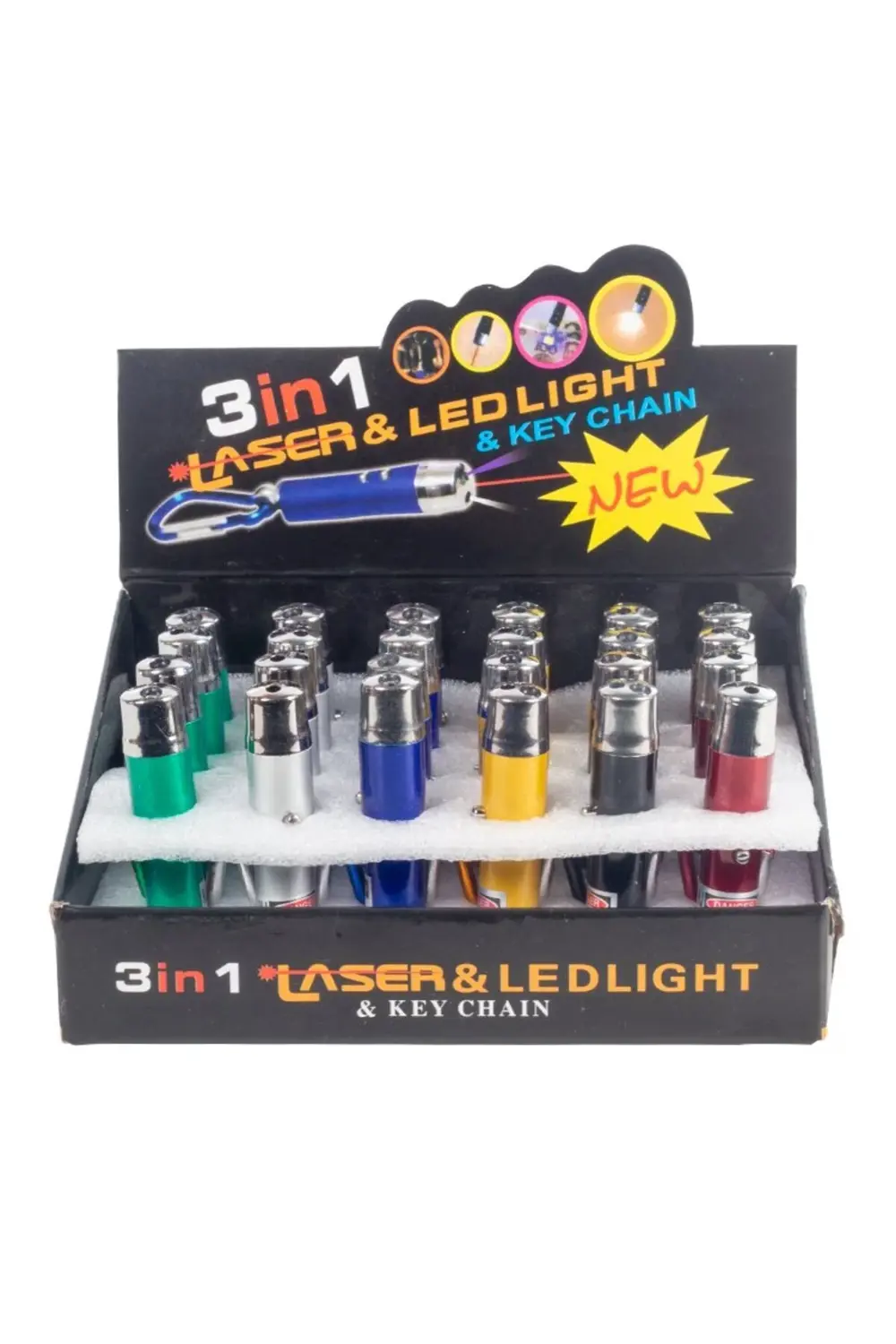 3IN1 KIRMIZI LASER POINT - PARA KONTROL VE EL FENERİ (4607)