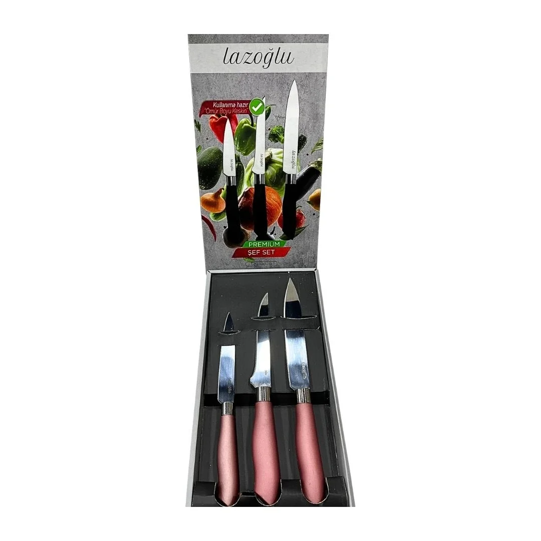 3'li Premium Şef Set Bıçağı Fiyatı, Yorumları ve Özellikleri