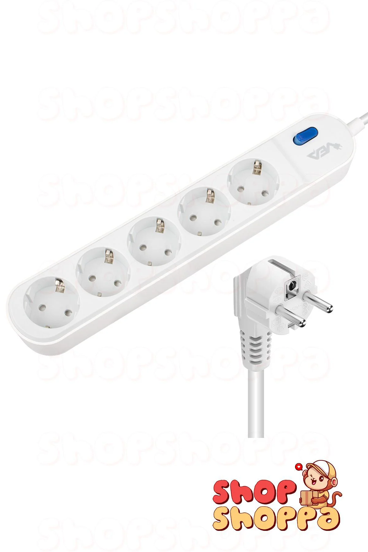 3'lü 4'lü 5'li Akım Korumalı Grup Priz, Anahtarlı, Çocuk ve Yangın Koruması, 3500 Watt, 16 Amper