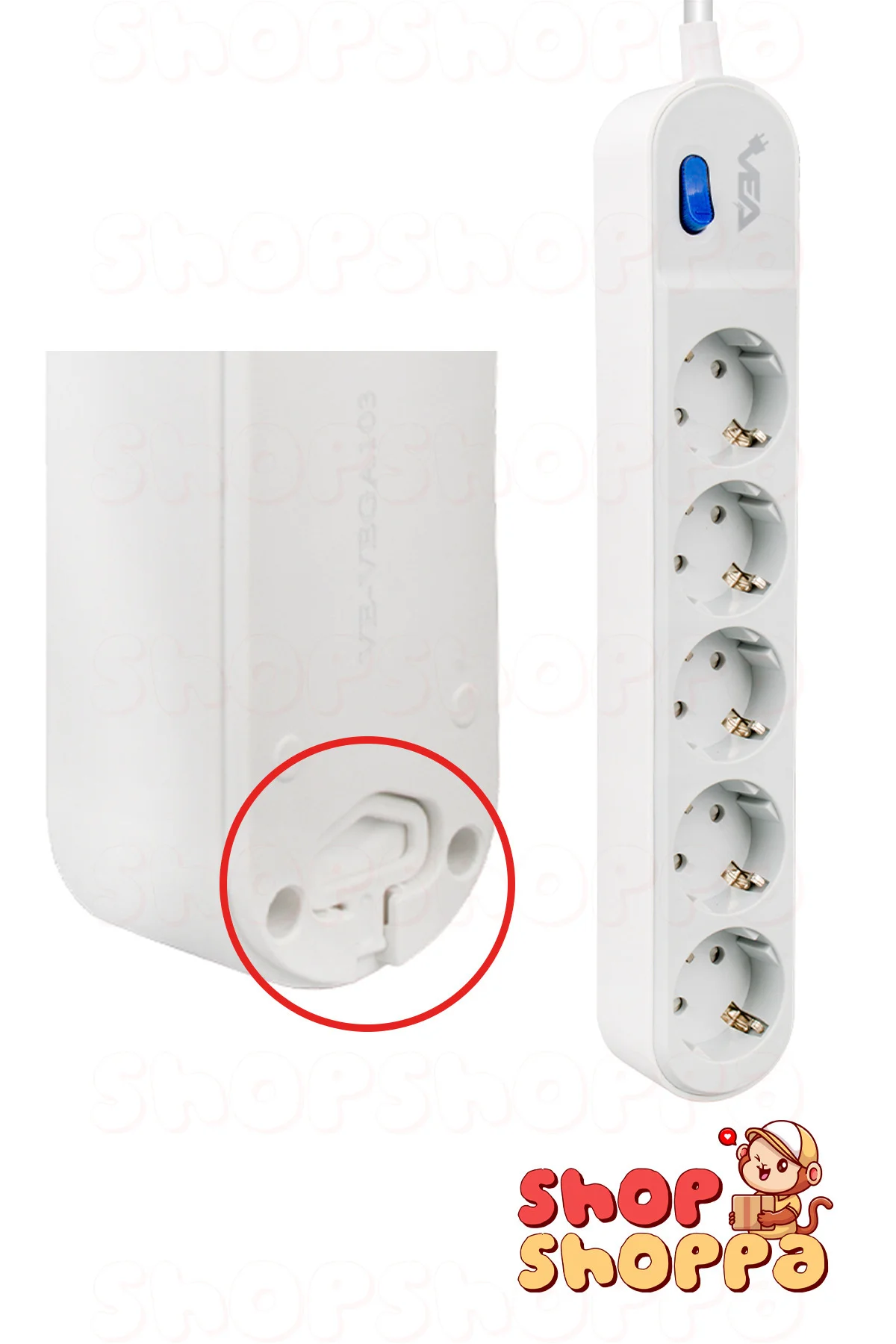 3'lü 4'lü 5'li Akım Korumalı Grup Priz, Anahtarlı, Çocuk ve Yangın Koruması, 3500 Watt, 16 Amper
