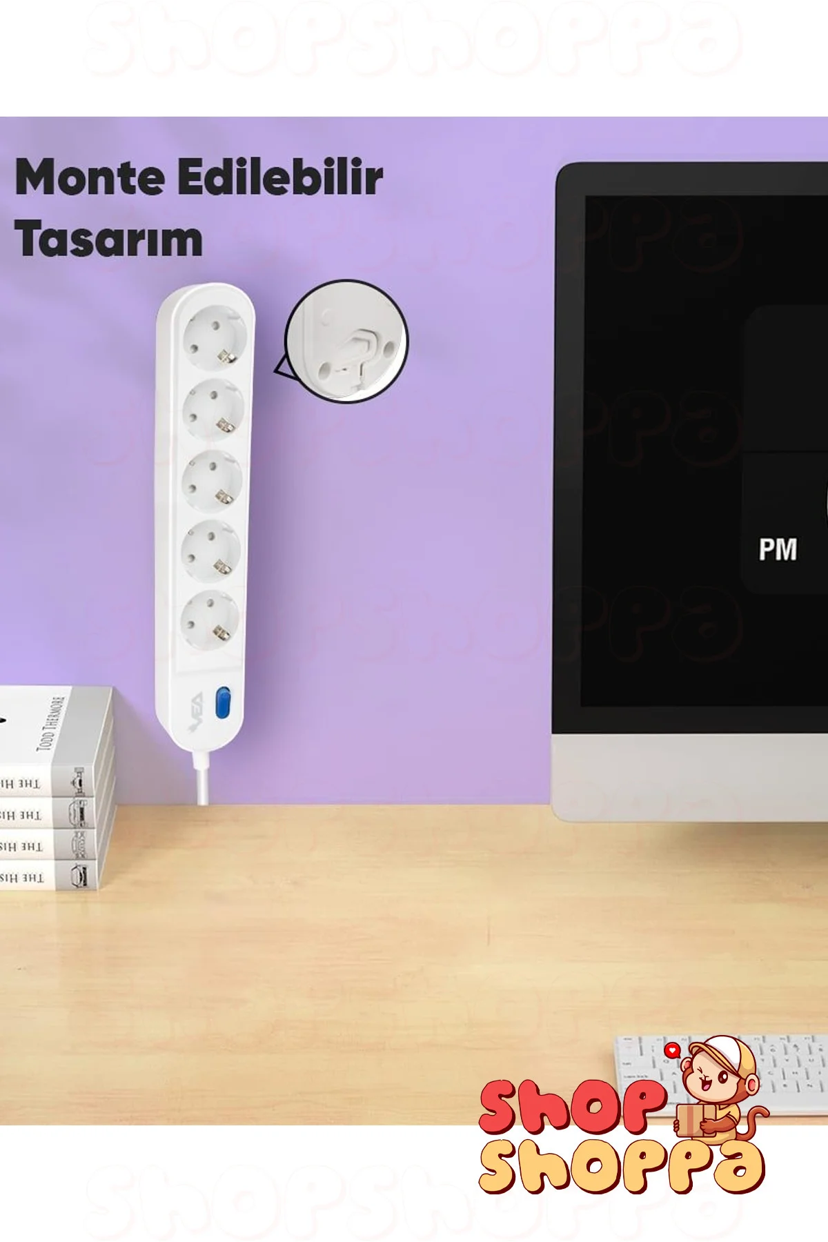 3'lü 4'lü 5'li Akım Korumalı Grup Priz, Anahtarlı, Çocuk ve Yangın Koruması, 3500 Watt, 16 Amper
