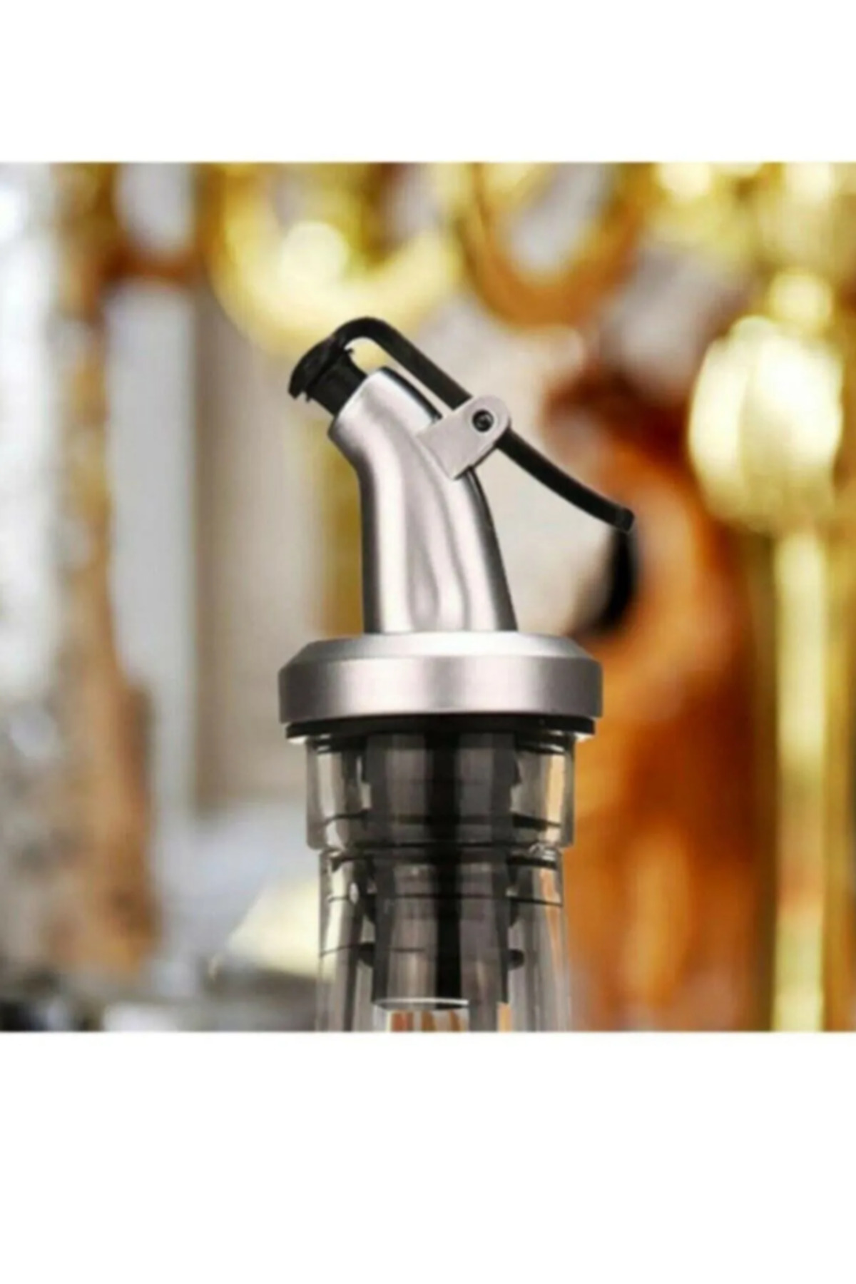 3'lü Adet Kapaklı Şişe Ucu Servis Aparatı Damlalık Yağdanlık Tıpa