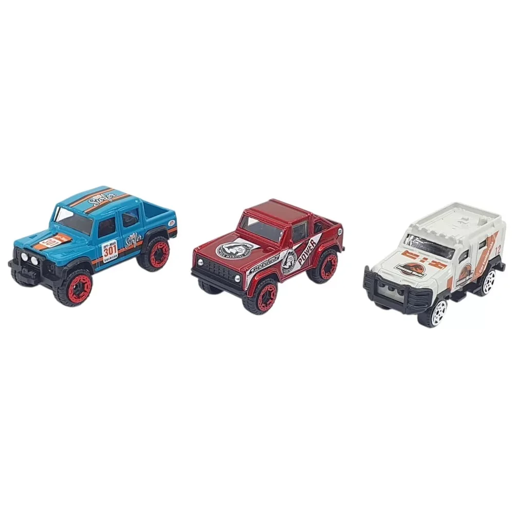 3'lü Araba Off-Road Seti - Die Cast - DS045 (Lisinya) 3'lü Araba Off-Road Seti - Die Cast - DS045 (Lisinya)
