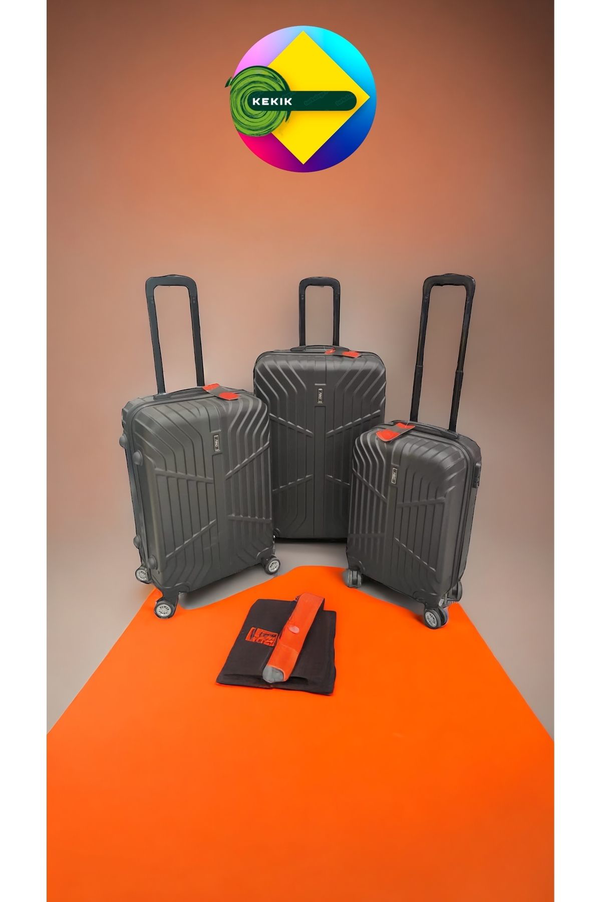 3’lü Bavul Seti Siyah