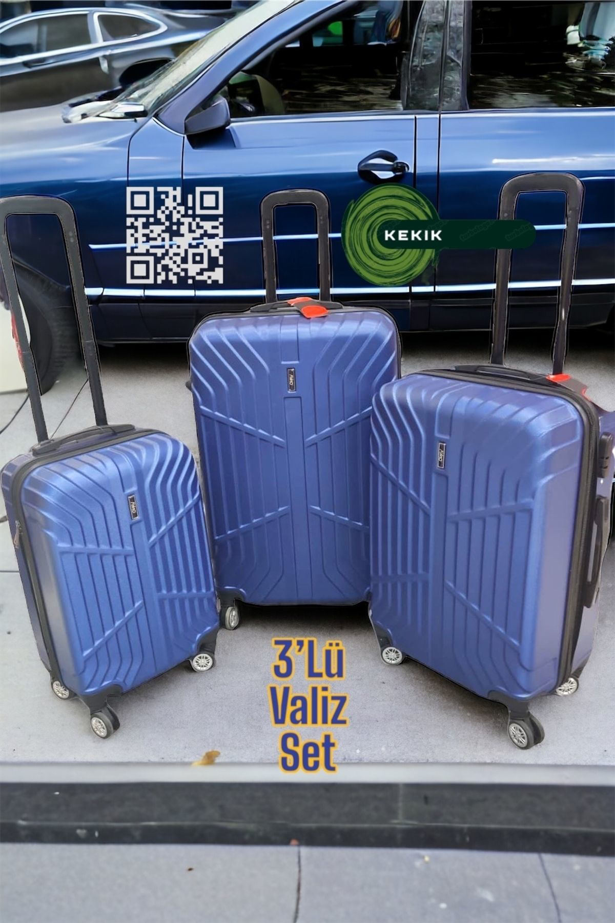 3’lü Bavul Seti Siyah