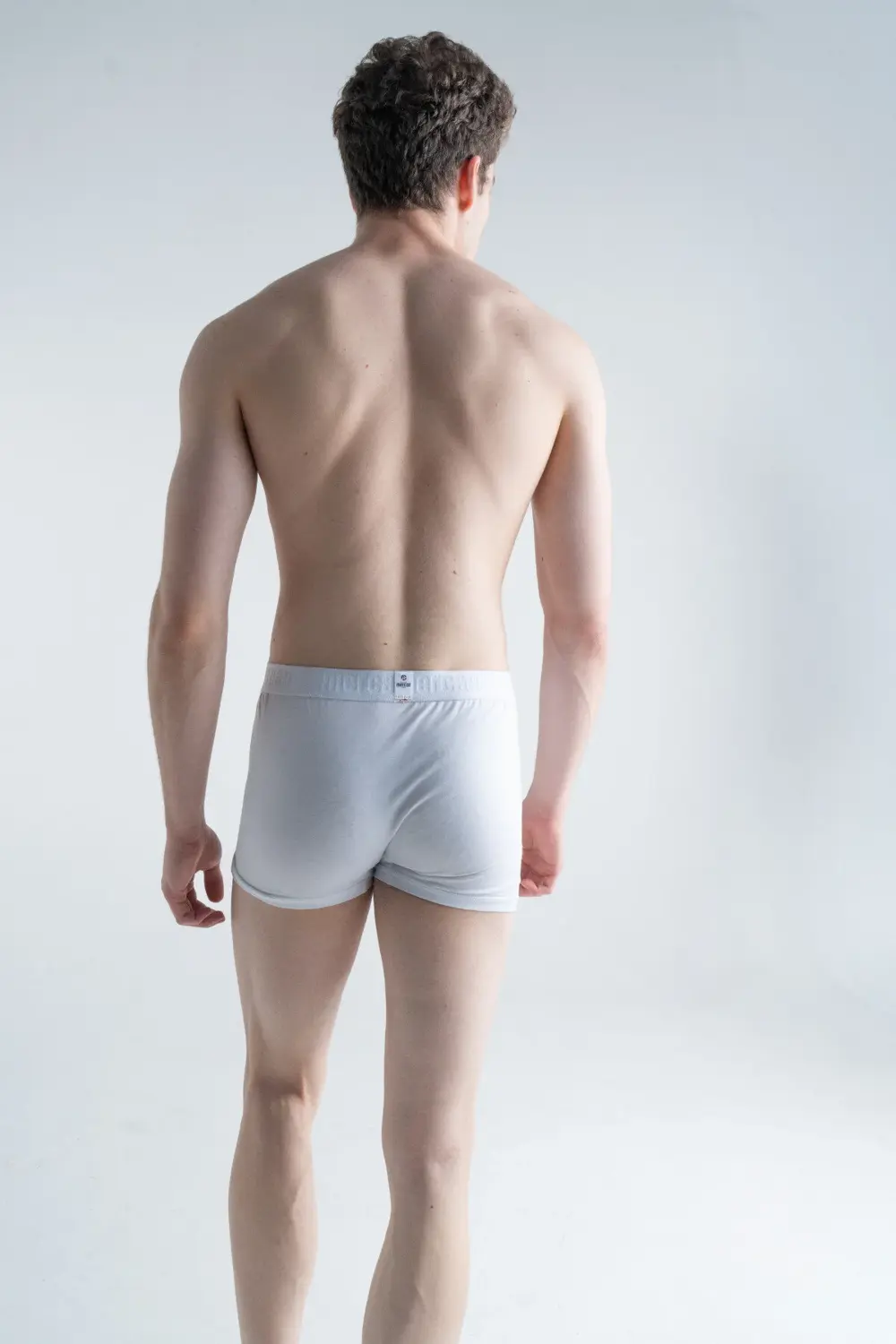 3'lü Beyaz Pamuklu Likralı Premium Esnek Kumaş Erkek Boxer