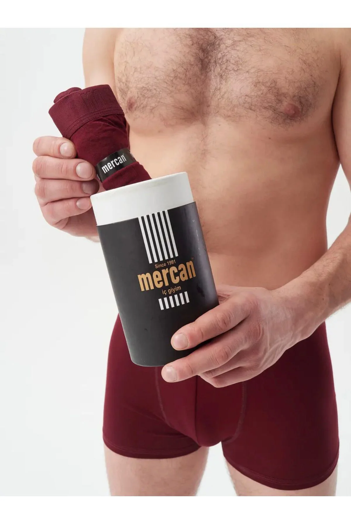 3'lü Bordo Modal Boxer